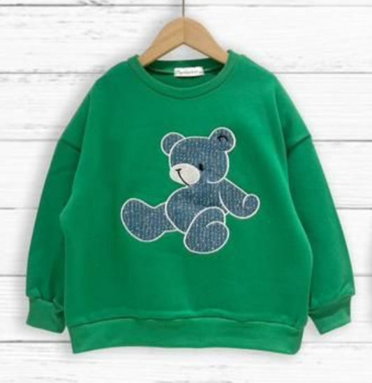 Green Teddy bear sweat top