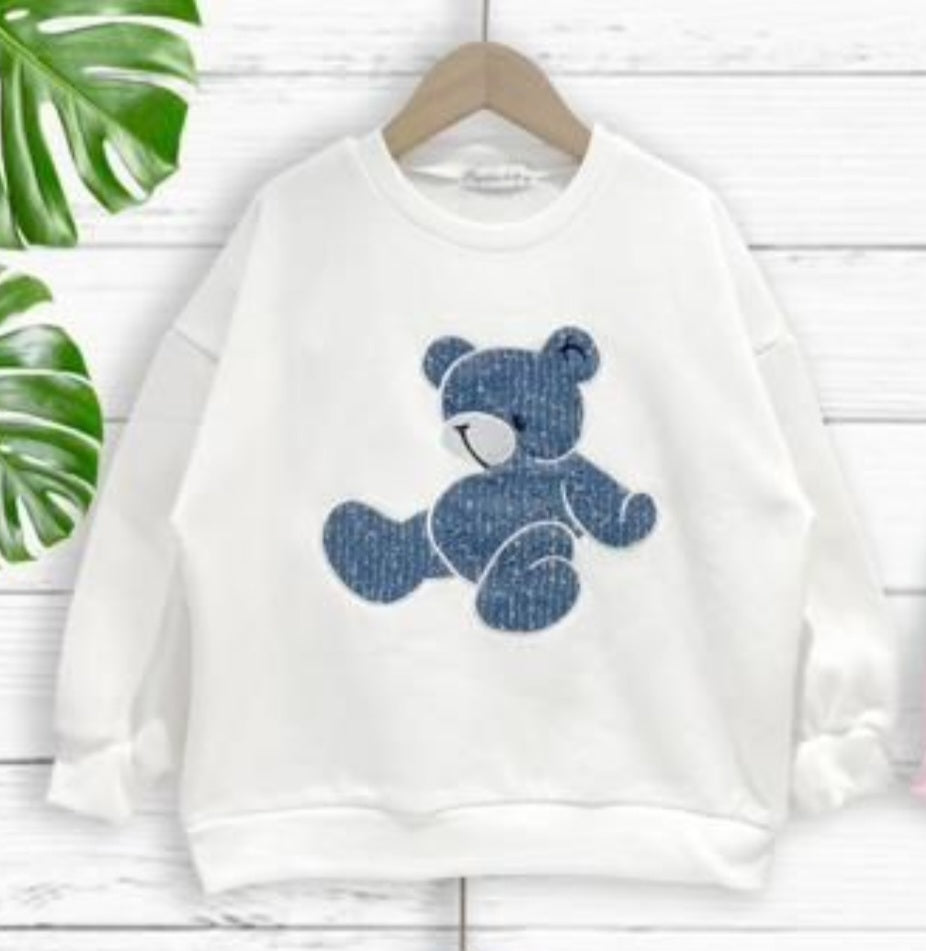 White Teddy bear sweat top