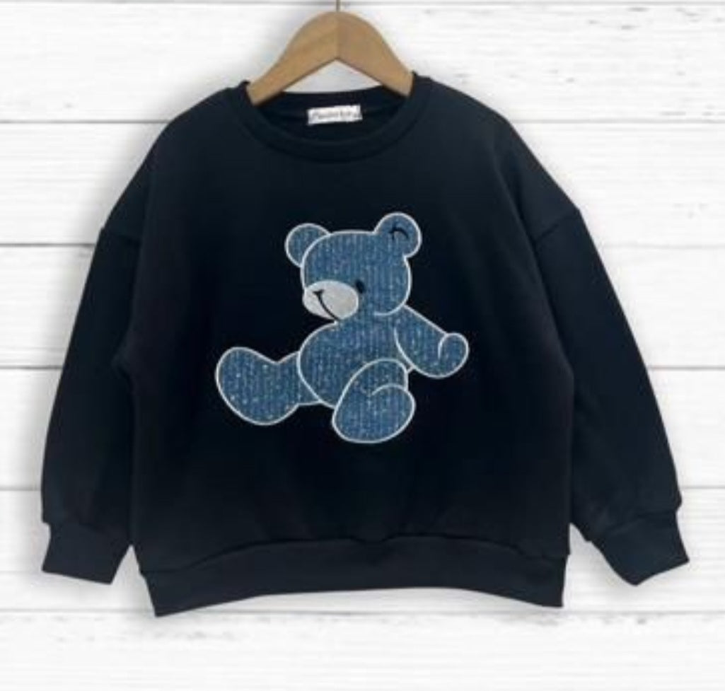 Black Teddy bear sweat top