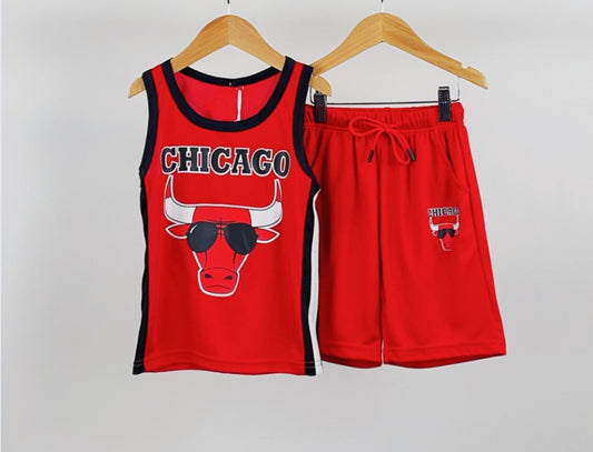 Red Bull Basketball Jersey Shorts Set 4-14